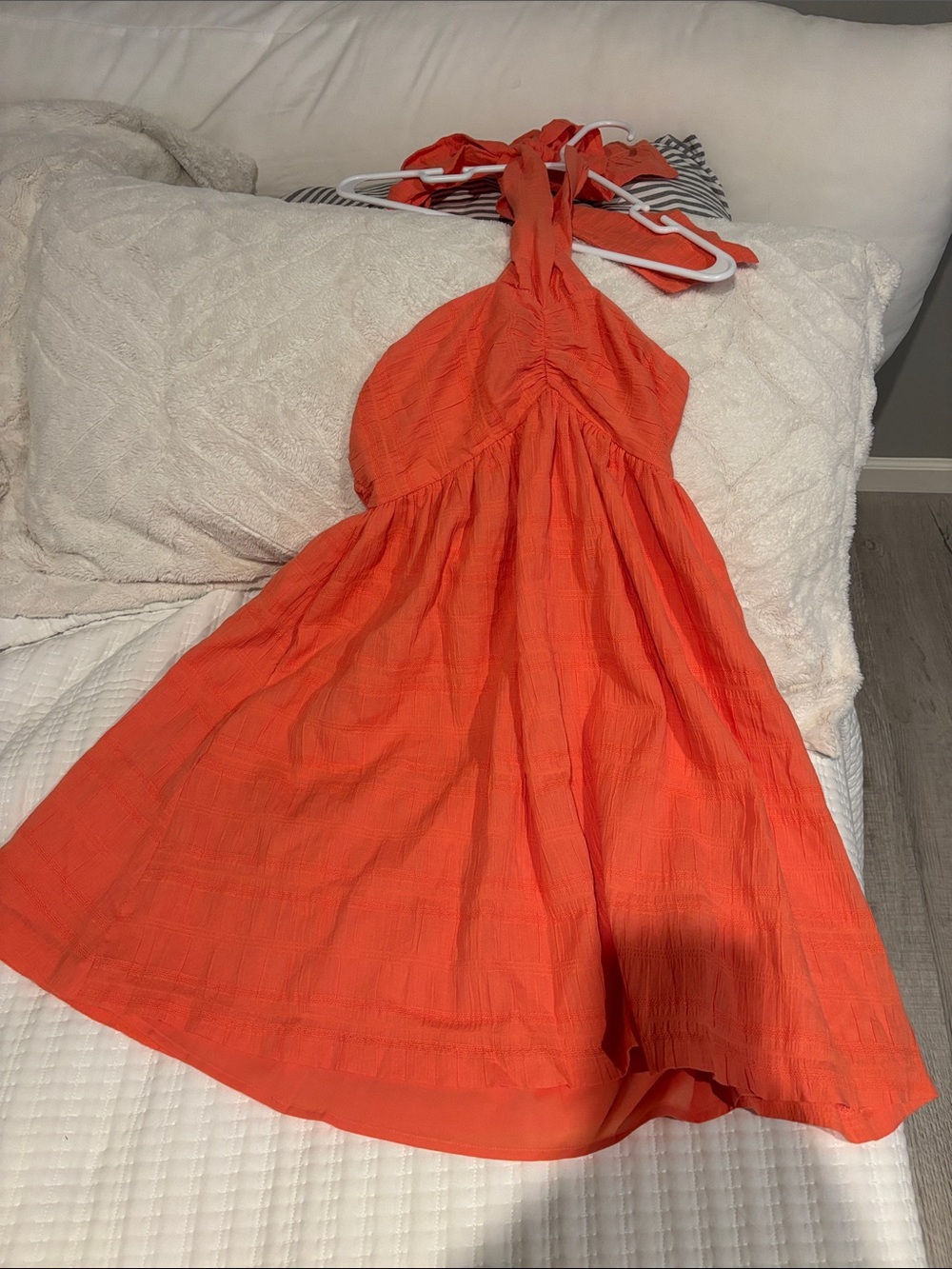 Express One-Shoulder Orange Sundress